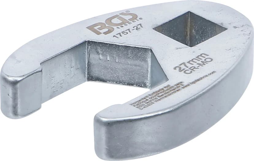 Odprti ključ za cevne priključke, pogon 12.5 mm (1/2"), 27 mm