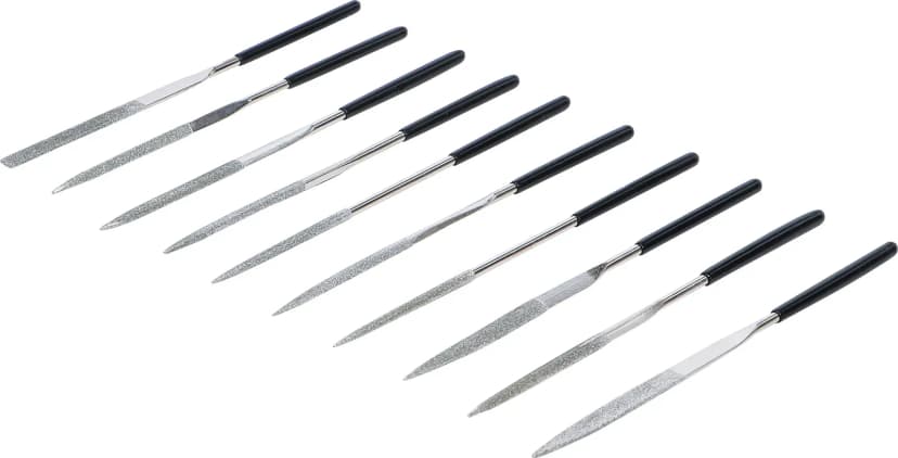 Set diamantnih pil, ravno, 140 x 3 mm, 10-delni