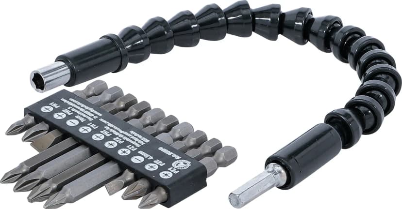 Set bitov z gibljivo gredjo, pogon 6.3 mm (1/4"), 11-delni