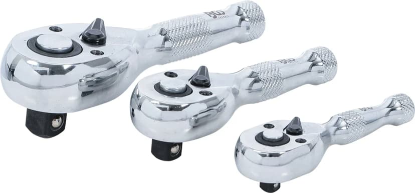 Set kratkih raglj, 6.3 mm (1/4") / 10 mm (3/8") / 12.5 mm (1/2"), 3-delni