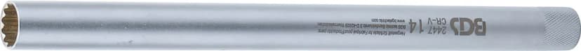 Nasadni ključ za svečke z magnetom, izjemno dolg, pogon 10 mm (3/8"), 14 mm