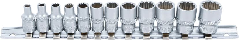Set nasadnih ključev, 12-robi, pogon 6.3 mm (1/4"), palčne velikosti, 12-delni