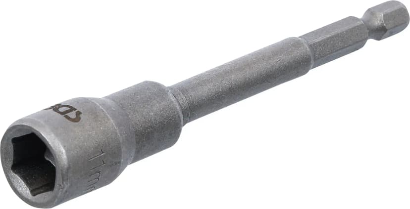 Nasadni ključ, šestrobi, ekstra dolg, za električne vrtalnike, pogon 6.3 mm (1/4"), 11 mm