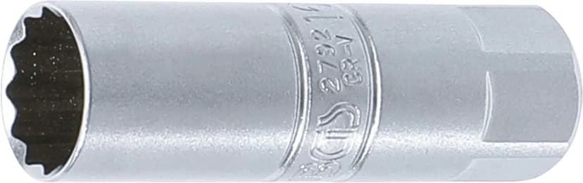 Nasadni ključ za svečke, 12-robni, pogon 10 mm (3/8"), 16 mm
