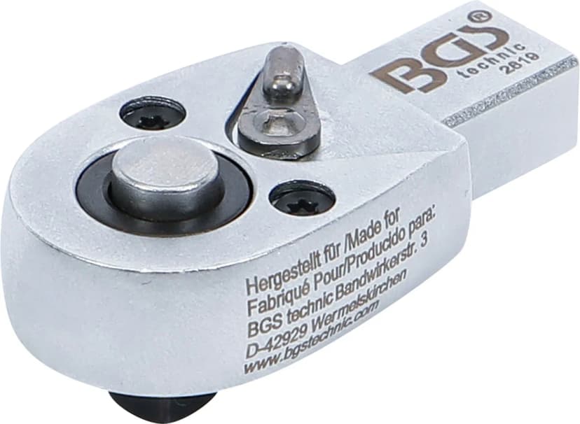 Preklopna vstavna raglja, 6.3 mm (1/4"), štirirob 9 x 12 mm
