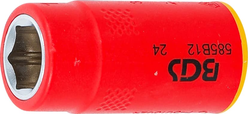 VDE nasadni ključ, šestrobi, pogon 10 mm (3/8"), 12 mm