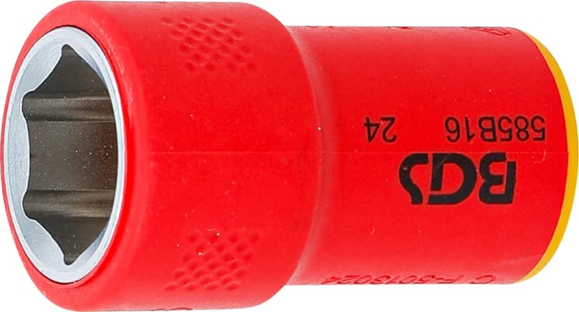 VDE nasadni ključ, šestrobi, pogon 10 mm (3/8"), 16 mm