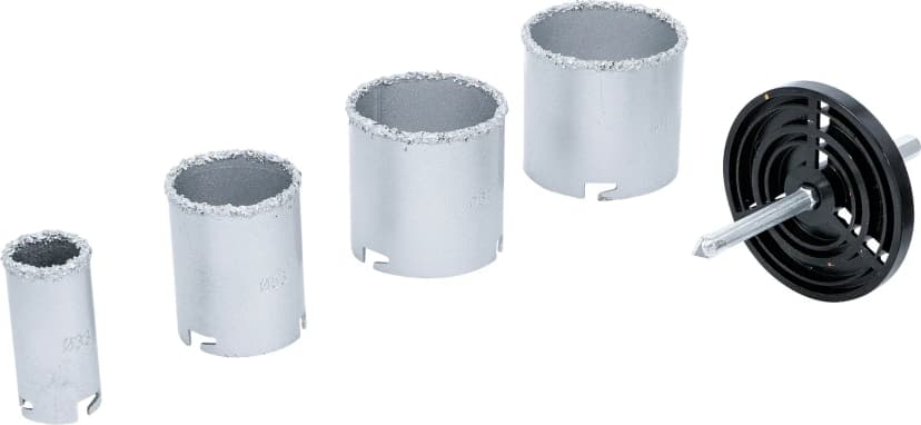 Set svedrov za ploščice, 33 - 73 mm, 6-delni