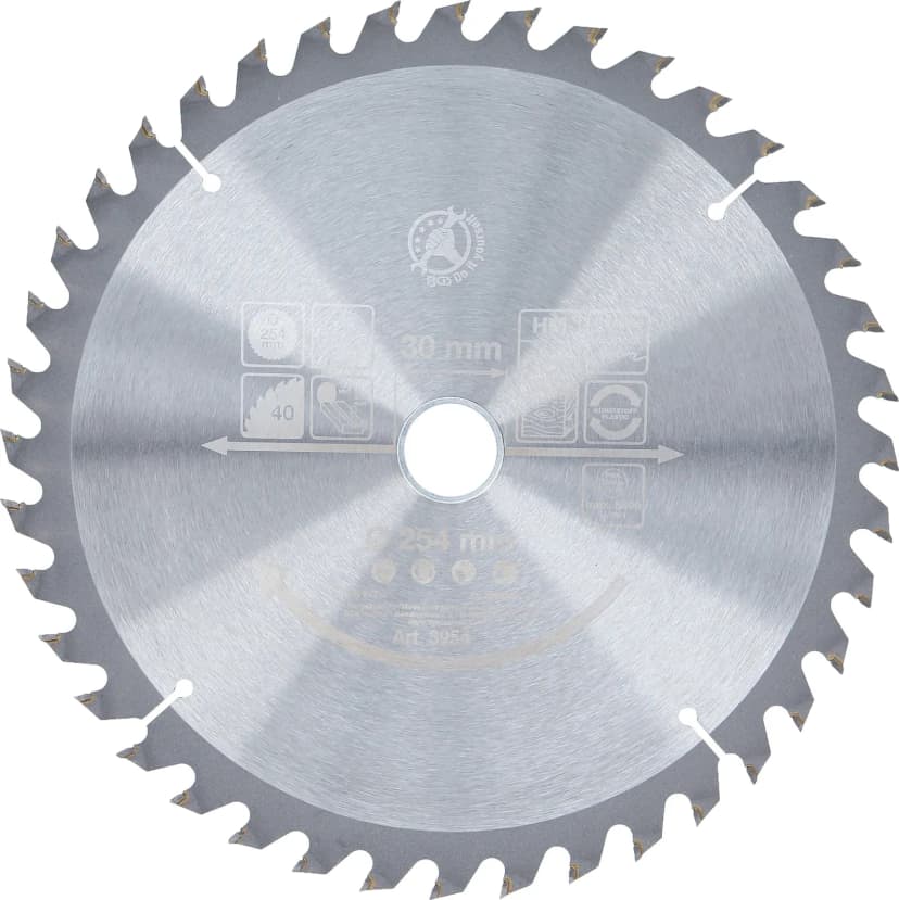 Krožni žagin list s karbidnimi zobmi, Ø 254 x 30 x 3.2 mm, 40 zob