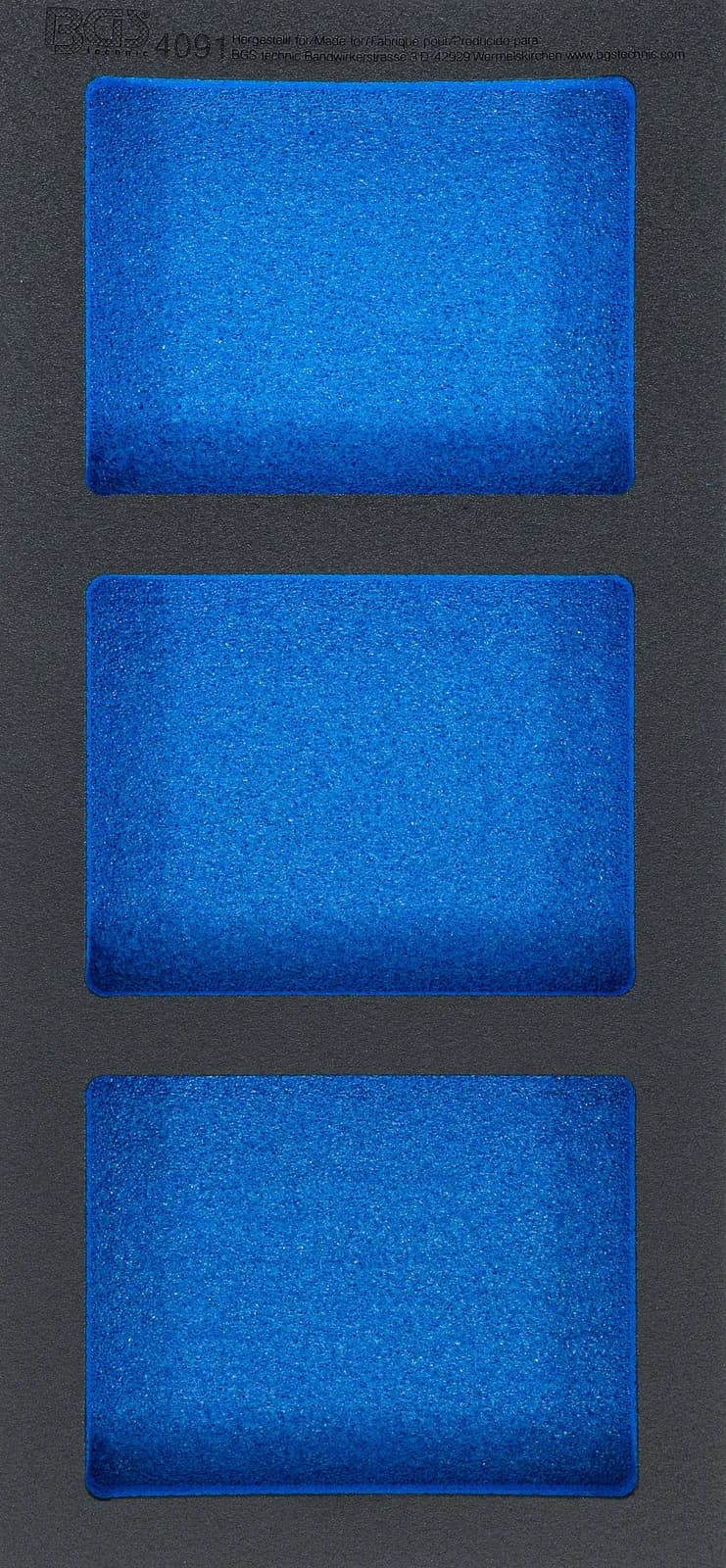 Modul za predal 1/3, prazen: 3 predalčki za shranjevanje, 408 x 189 x 32 mm