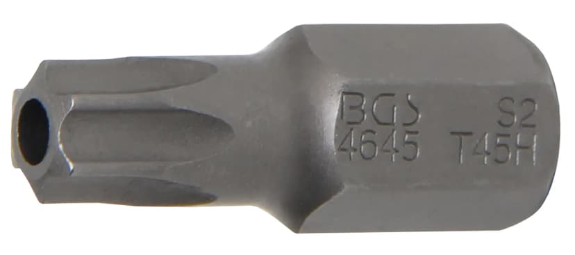 Bit, dolžina 30 mm, pogon 10 mm (3/8"), T-profil z zaščito proti odpiranju (za Torx) T45