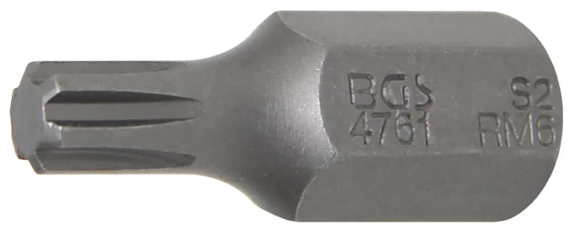 Bit, dolžina 30 mm, pogon 10 mm (3/8"), zobati profil (za RIBE) M6