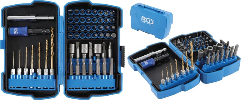Set svedrov in bitov, pogon 6.3 mm (1/4"), 55-delni