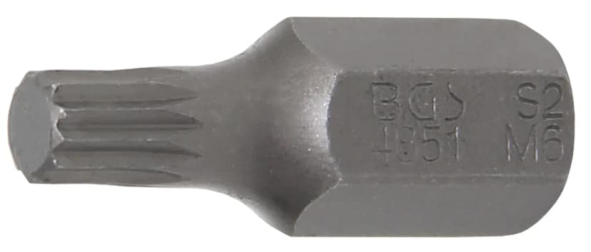 Bit, dolžina 30 mm, pogon 10 mm (3/8"), zobati profil (za XZN) M6