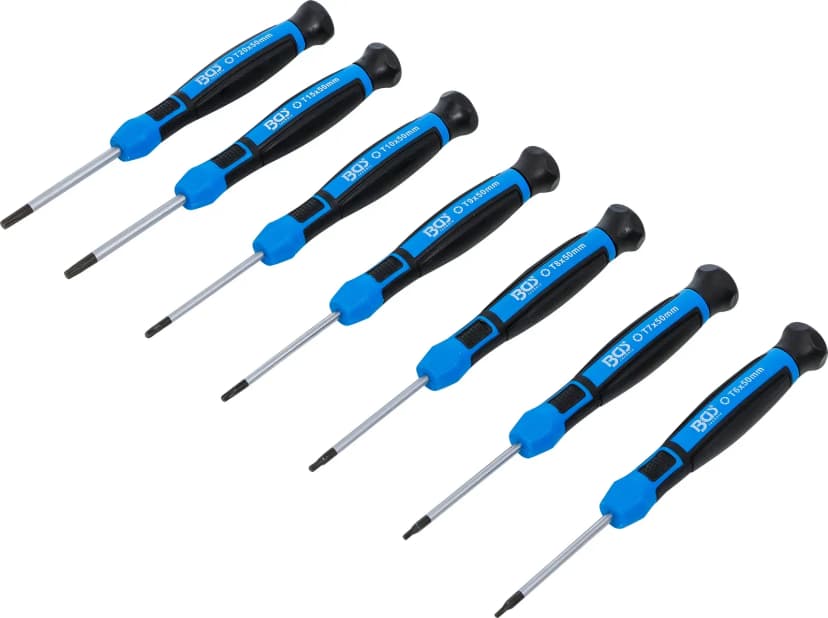 Set preciznih izvijačev, T-profil (za Torx), 7-delni