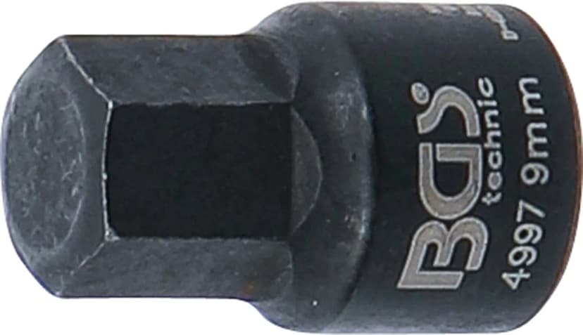 Nasadni ključ za zavorne čeljusti, notranji šestrob, ekstra kratki, 9 mm
