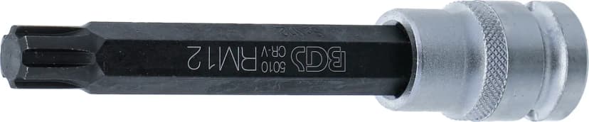 Nasadni ključ z bitom, dolžina 120 mm, pogon 12.5 mm (1/2"), zobati profil (za RIBE), M12