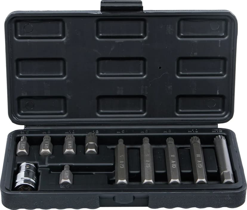 Set bitov, pogon 10 mm (3/8"), zobati profil (za XZN), 11-delni