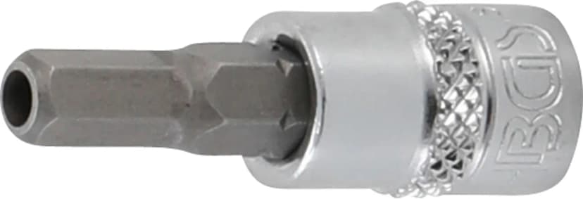 Nasadni ključ z bitom, pogon 6.3 mm (1/4"), notranji šestrob z izvrtino 5.5 mm