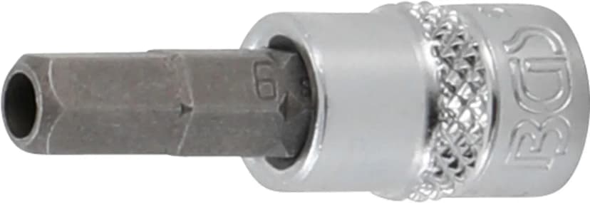 Nasadni ključ z bitom, pogon 6.3 mm (1/4"), notranji šestrob z izvrtino 6 mm