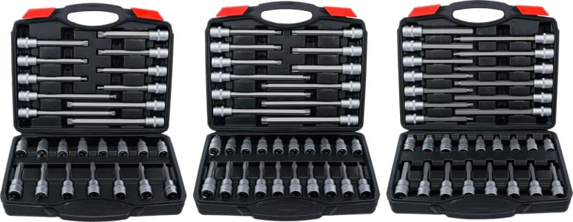 Set nasadnih ključev z bitom, pogon 12.5 mm (1/2"), 88-delni