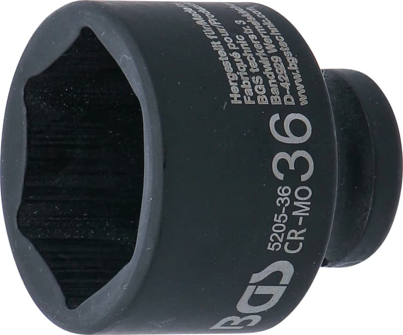 Udarni nasadni ključ, šestrobi, pogon 12.5 mm (1/2"), 36 mm