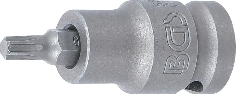 Udarni nasadni ključ z bitom, dolžina 55 mm, pogon 12.5 mm (1/2"), T-profil (za Torx) T30