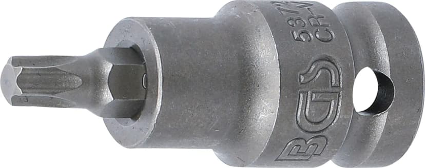 Udarni nasadni ključ z bitom, dolžina 55 mm, pogon 12.5 mm (1/2"), T-profil (za Torx) T40