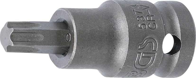 Udarni nasadni ključ z bitom, dolžina 55 mm, pogon 12.5 mm (1/2"), T-profil (za Torx) T50