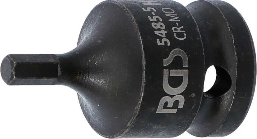 Udarni nasadni ključ z bitom, dolžina 42 mm, pogon 12.5 mm (1/2"), notranji šestrob 5 mm