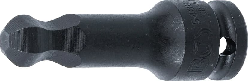 Udarni nasadni ključ z bitom, dolžina 75 mm, pogon 12.5 mm (1/2"), notranji šestrob s kroglično glavo 14 mm