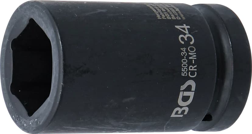 Udarni nasadni ključ, šestrobi, globok, pogon 25 mm (1"), 34 mm