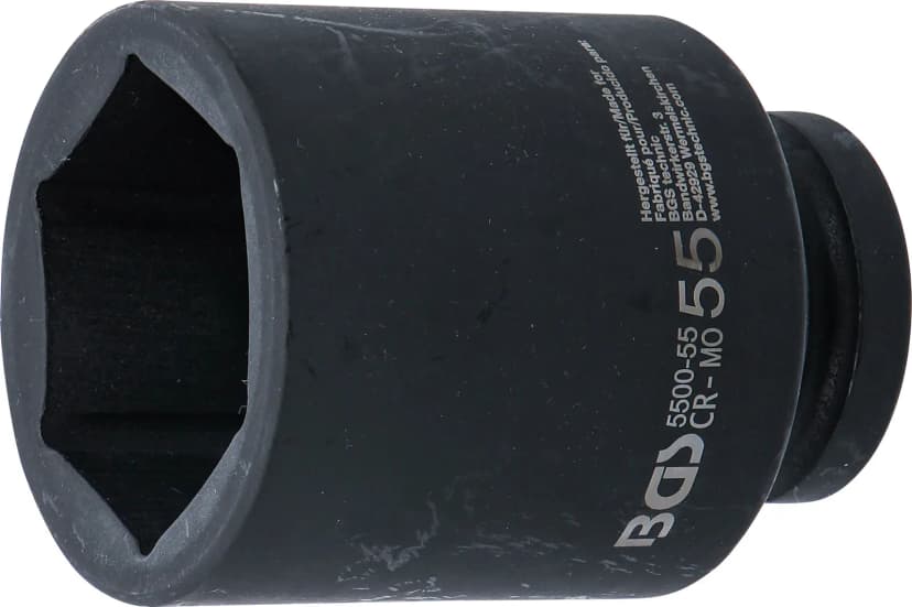 Udarni nasadni ključ, šestrobi, globok, pogon 25 mm (1"), 55 mm