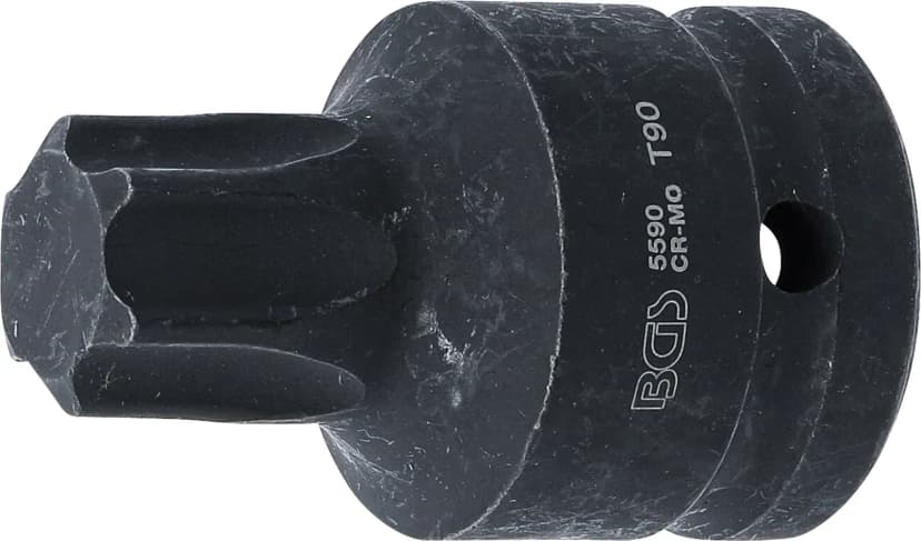 Udarni nasadni ključ z bitom, dolžina 60 mm, pogon 20 mm (3/4"), T-profil (za Torx) T90