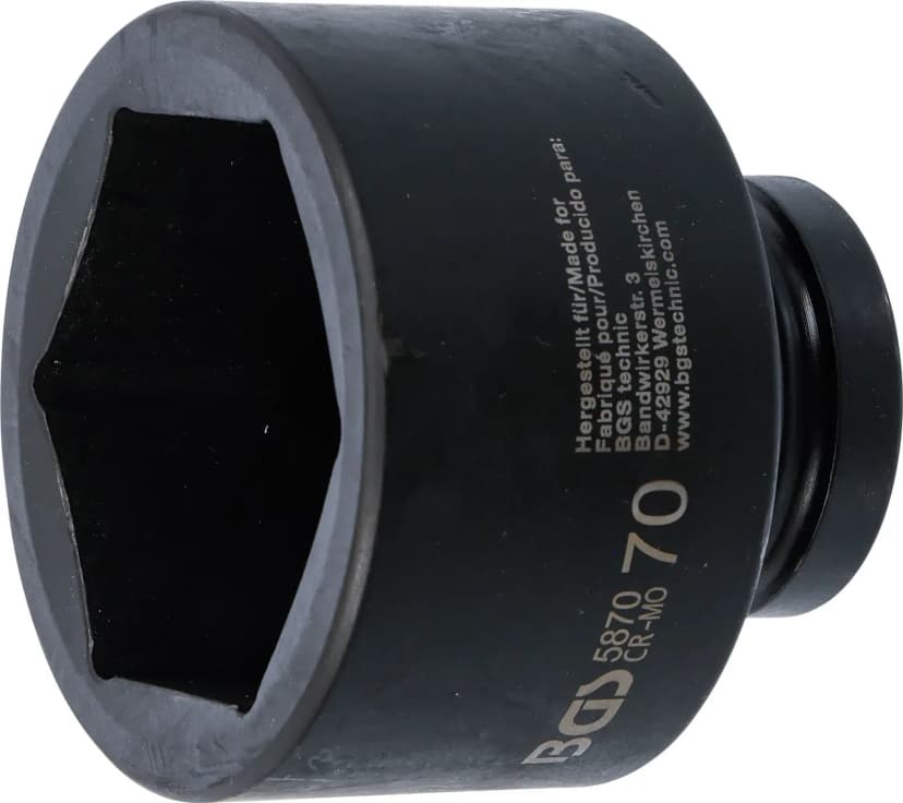 Udarni nasadni ključ, šestrobi, pogon 25 mm (1"), 70 mm