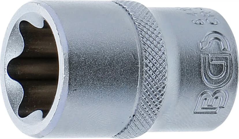Nasadni ključ, E-profil, pogon 12.5 mm (1/2"), E22