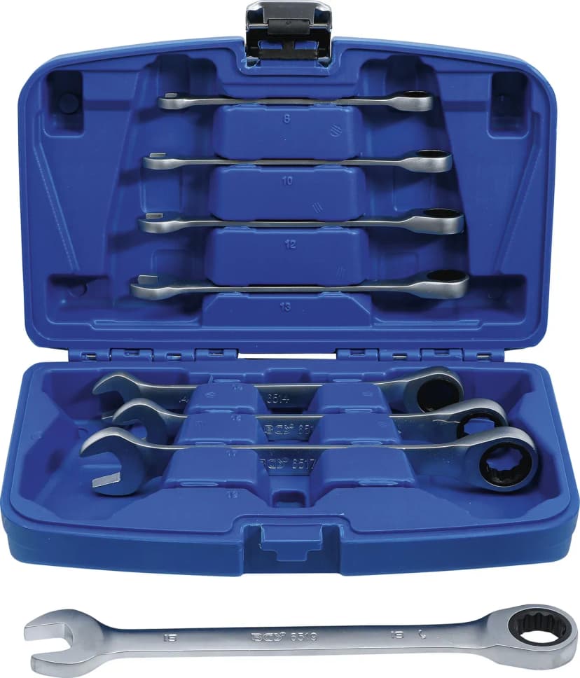 Set račnastih kombiniranih ključev, 8 - 19 mm, 8-delni