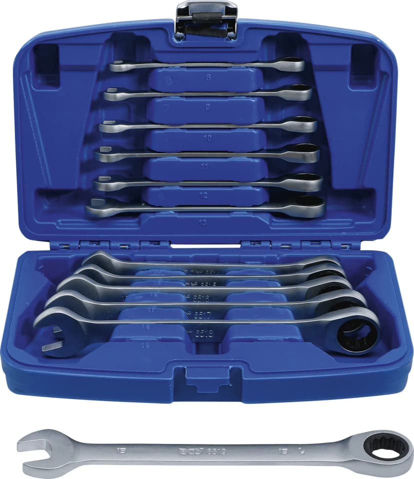 Set račnastih kombiniranih ključev, 8 - 19 mm, 12-delni