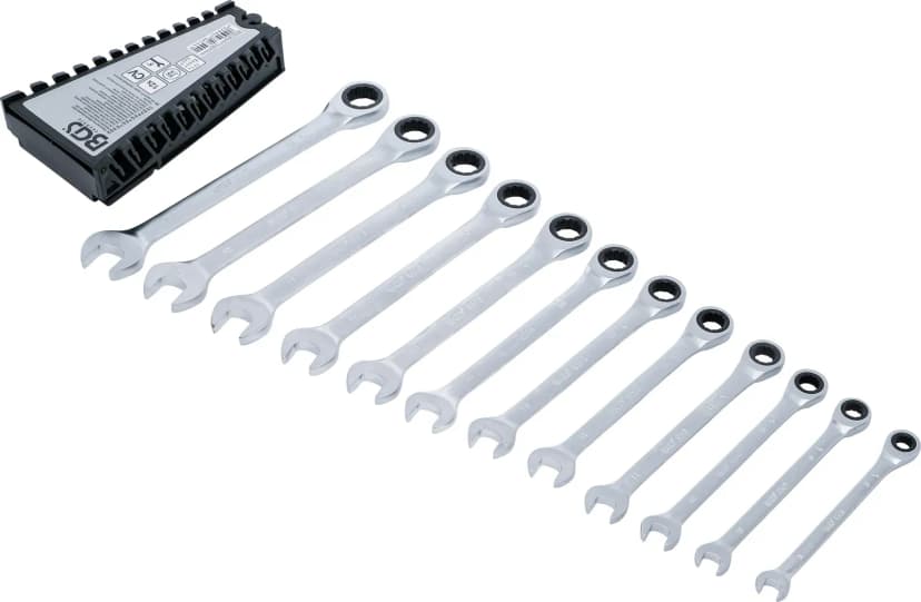 Set račnastih kombiniranih ključev, 8 - 19 mm, 12-delni