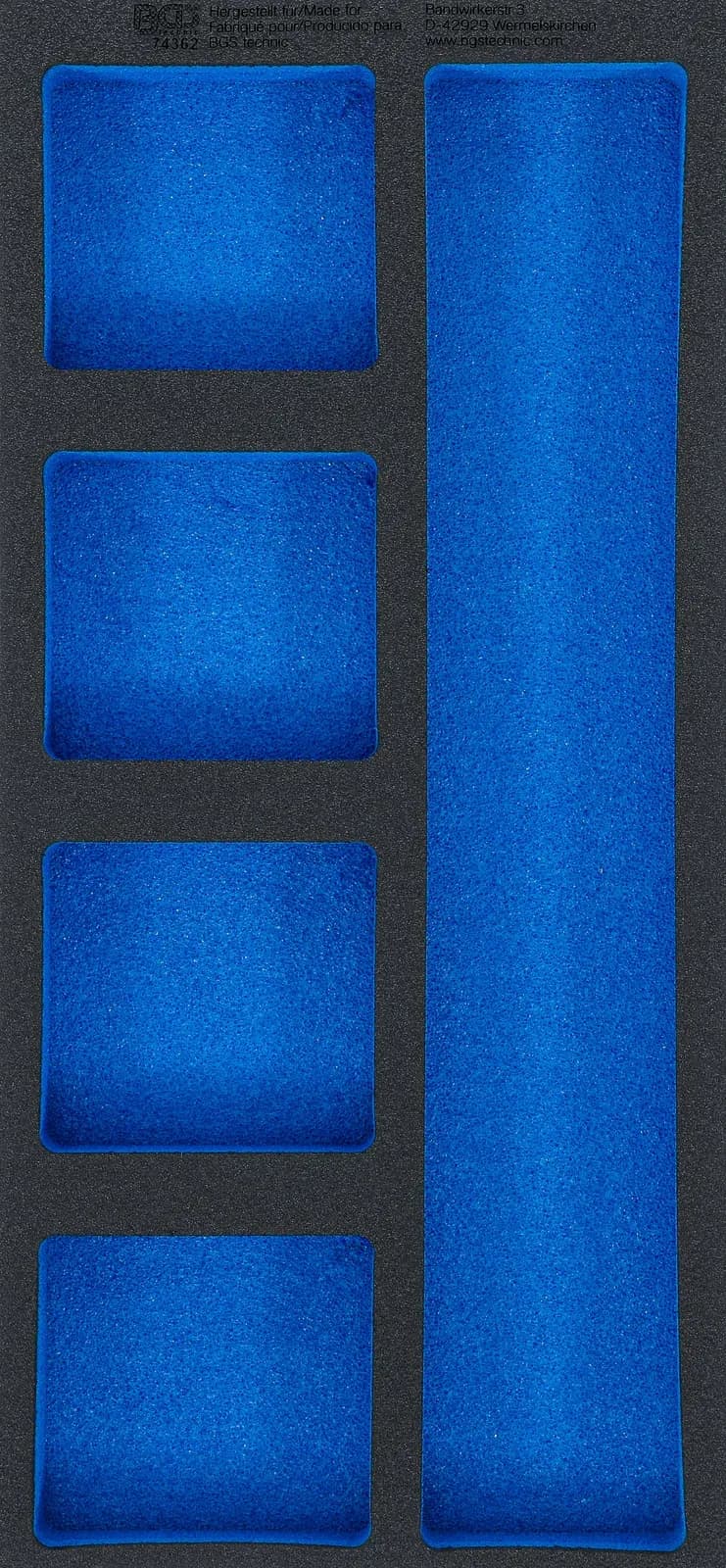 Modul za predal 1/3, prazen: 5 predalov za shranjevanje, 408 x 189 x 32 mm