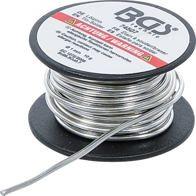 Kositrni spajk, kolut žice, brez svinca, Ø 1 mm, 10 g