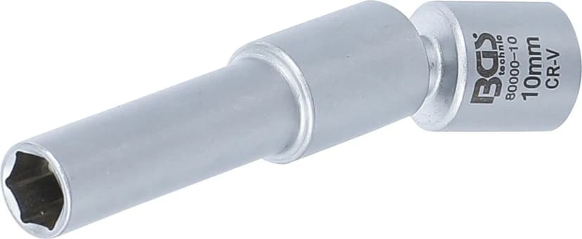 Zglobni nasadni ključ za grelne svečke in svečke, 10 mm (3/8"), 10 mm