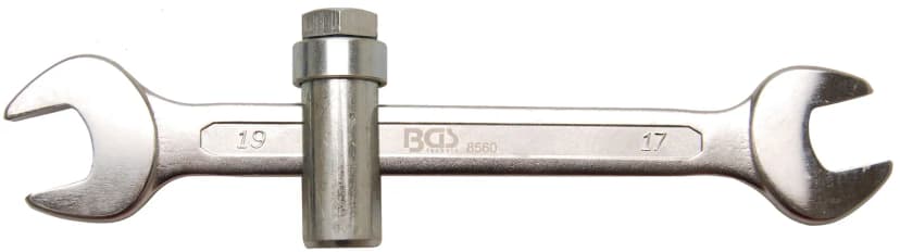 Sanitarni ključ, z drsnim delom M10, 17 x 19 mm