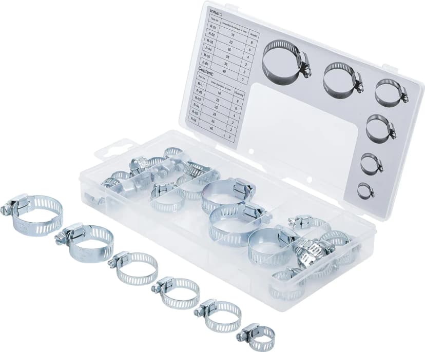 Set cevnih sponk, 25-delni