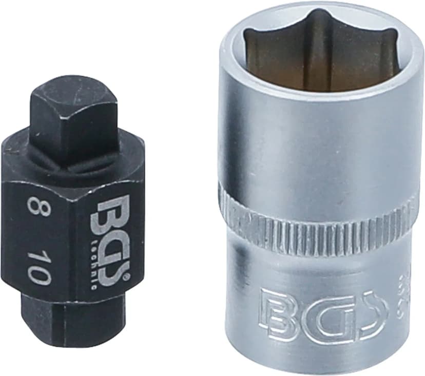 Nasadni ključ za izpustni vijak olja, 4-robni, 8 mm / 10 mm