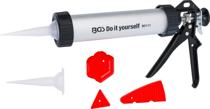 Aluminijasta pištola za kit, s setom za glajenje fug, 5 kosov