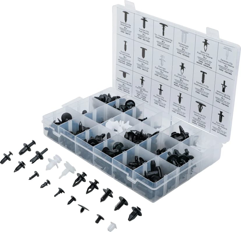 Set avtomobilskih sponk za Ford, Mazda, GM, Chrylser, Nissan, 415-delni