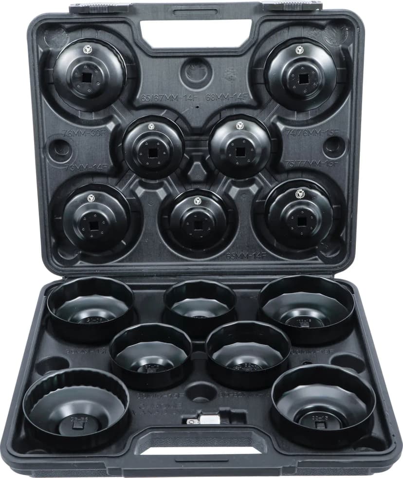 Set ključev za pokrove oljnih filtrov, pogon 10 mm (3/8"), 14-delni