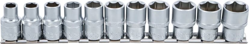 Set nasadnih ključev, šestrobi, pogon 12.5 mm (1/2"), 10 - 21 mm, 11-delni