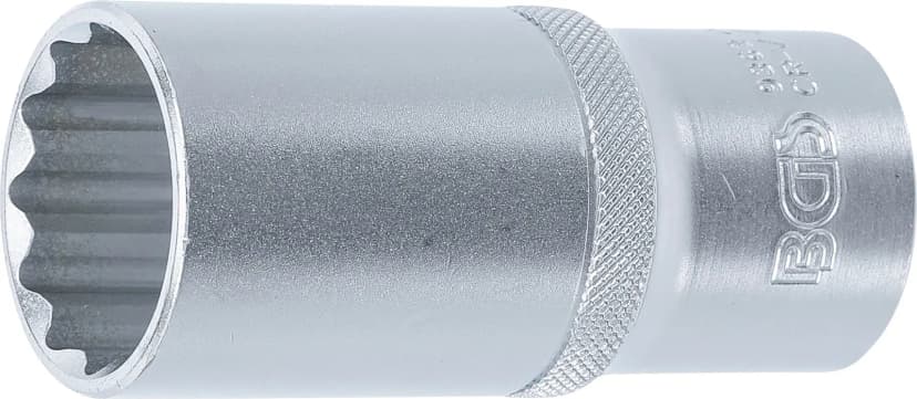 Nasadni ključ, 12-robni, globok, pogon 12.5 mm (1/2"), 27 mm